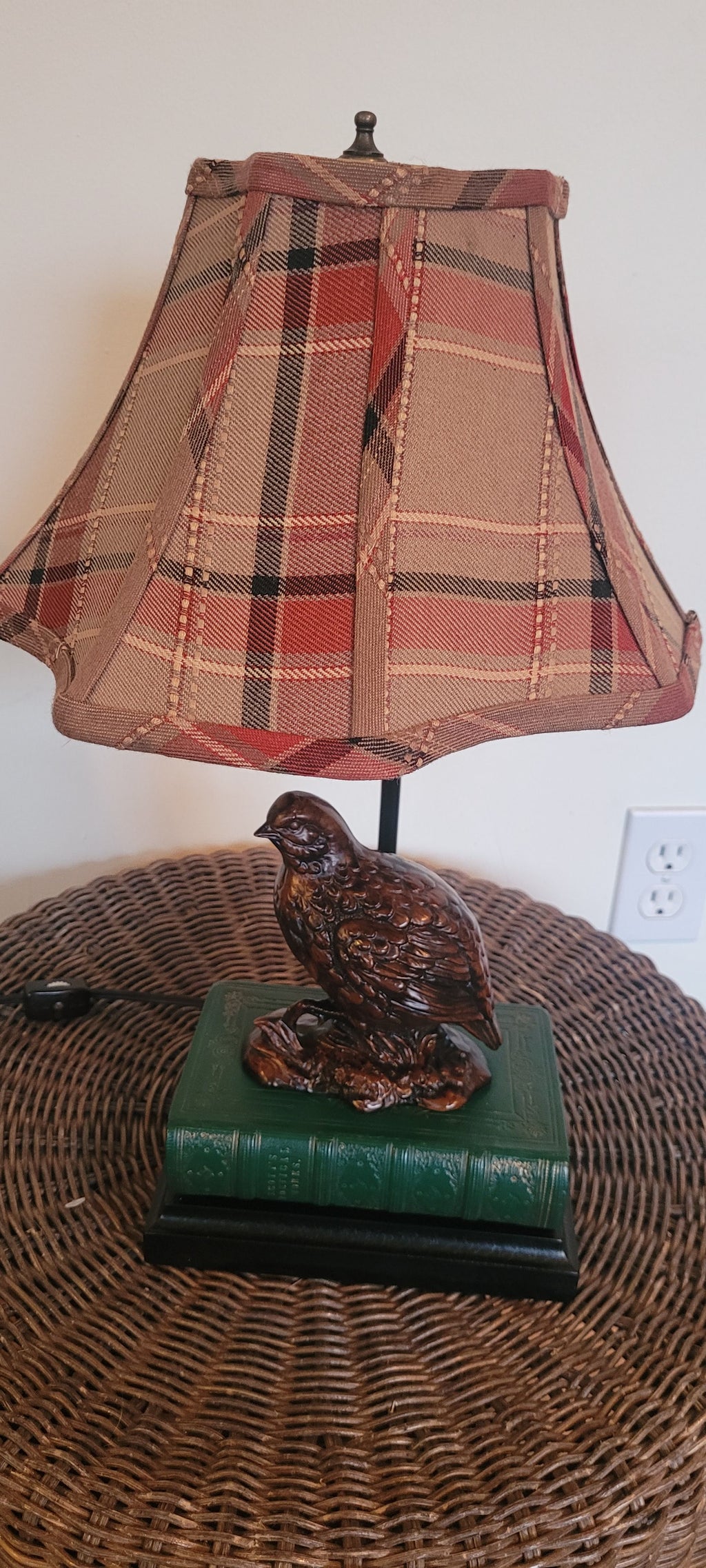 Vintage Quail Lamp